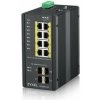Zyxel RGS200-12P,12-port Gigabit WebManaged switch: 8x GbE + 4x SFP,PoE (802.3at,30W),Power budget 240W,DIN rail/W (RGS200-12P-ZZ0101F)