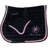 Fleur de lys Set Velvet plstenka a ušaňa čierna ružová