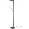 TRIO 424210304 BARRIE stojacia lampa dotyková LED D300mm 32W/4000lm, 6W/600lm 2700-3350-4000K staromosadzná, stmievateľné