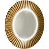 Sapho PRIDE guľaté zrkadlo s LED osvetlením v ráme, priemer 90cm, bronz PD954