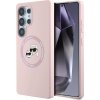 Karl Lagerfeld Liquid Silicone K&CH Heads MagSafe Zadný Kryt pre Samsung Galaxy S25 Ultra Pink