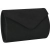 Stredná semišová listová kabelka 364 čierna