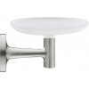 Duravit Starck T - Mydlovnička s držiakom, matné sklo/kefovaná nerezová 0099337000