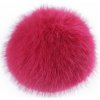 Kožušinový brmbolec s pútkom Ø6 cm - 1 ks 5 pink