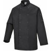 Portwest Suffolk Chefs C833 dlhý rukáv čierny XS