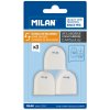 Náhradné gumy MILAN pre strúhadlá CAPSULE, sada 3 ks