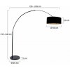 Steinhauer Stojacia lampa Sparkled Light čierna/čierna-zlatá, 240 cm - 3965ZW