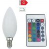 Diolamp SMD LED žiarovka matná Candle C37 4W/230V/E14/RGB+3000K/300Lm/120°/Dim