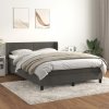 Box spring postel s matrací tmavě šedý 140 x 190 cm samet Šedá 3130836