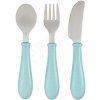 Detský príbor Airy Green Beaba 3-dielny lyžička vidlička a nôž zelený 15 cm od 12 mes