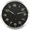 Verk 27455 Nástenné hodiny analógové, fluorescenčné 30 cm, strieborné