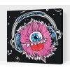 Vymalujsisam.sk Maľovanie podľa čísiel - Ružová príšerka Veľkosť: 50x50cm, Rám: Na plastovej doske