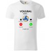 Volejbal volá - Tričko z organickej bavlny - 2XL ( Biela )