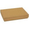 Darčeková krabica s vekom 300x200x50/40 mm, hnedá - kraft