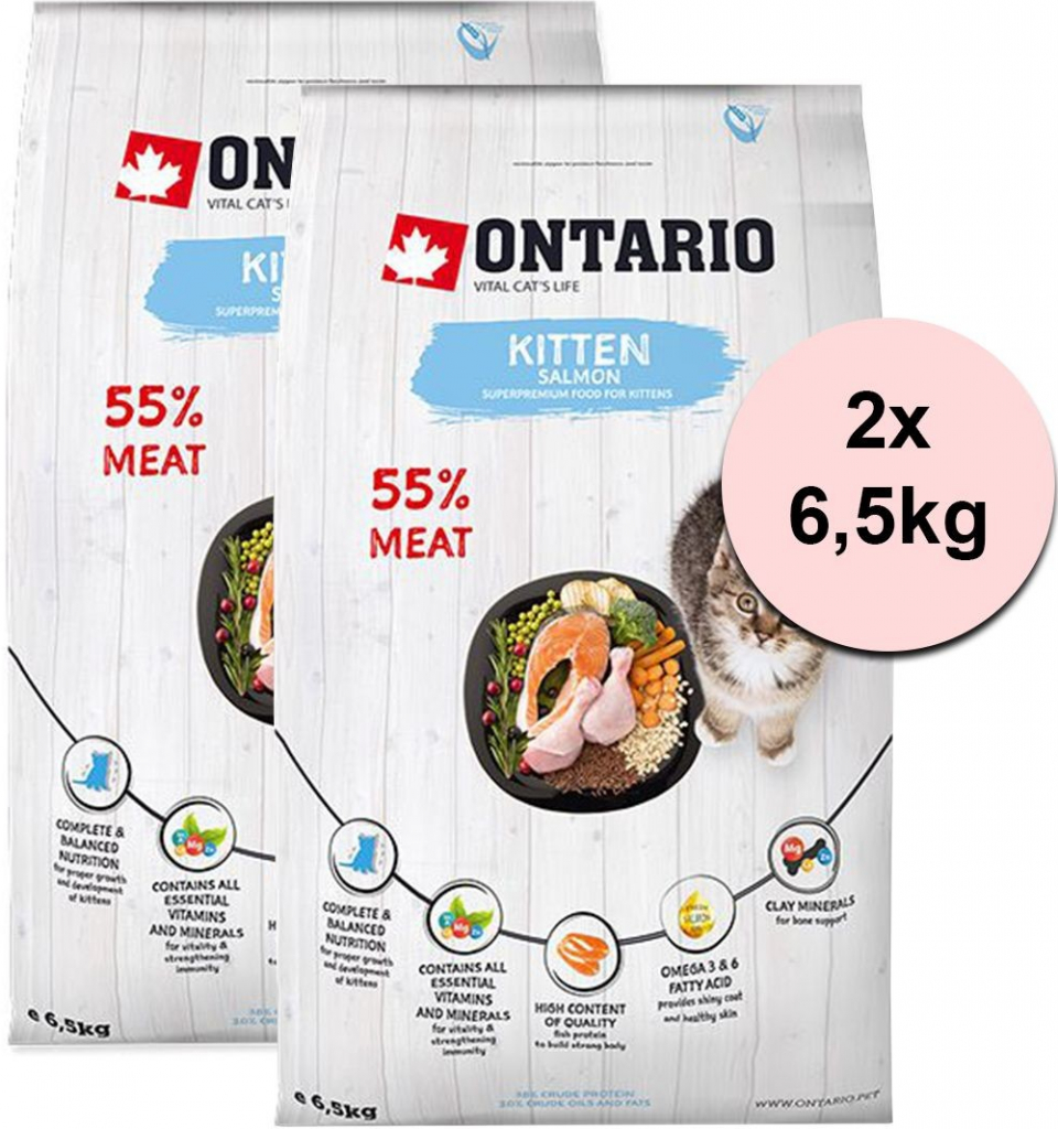 Ontario Kitten Salmon 2 x 6,5 kg