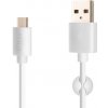 FIXED kábel USB-C 1m 3A biely FIXD-UC-WH - Dátový a nabíjací kábel USB 2.0