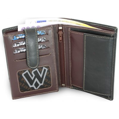 Arwel pánska peňaženka 4358A čierna-hnedá