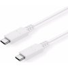 C-TECH CB-USB32-10W USB 3.2, Type-C (CM/CM), PD 100W, 20Gbps, 1m, bílý