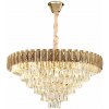 Toolight Toolight, závesné krištáľové svietidlo 80cm, 12xE14, G061-CP, zlatá, OSW-08995