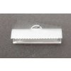 Koncovka na stužku plochá 20x6 mm - strieborná farba - 1 ks (bez obsahu niklu a olova)