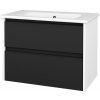 Dreja Skrinka pod umývadlo BONO SZZ2 80 (umývadlo Euphoria) - N01 Biela lesk / Úchytka T33 - čierna mat / N03 Graphite