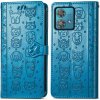 PROTEMIO 67450 ART ANIMALS Peňaženkový obal pre Motorola Edge 40 Neo modrý