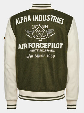 Alpha Industries bundy bomber Varsity Air Force 138107 Zelená
