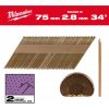 Milwaukee 4932492608 Páskované rámové hřebíky s D-hlavou 34°, 75 mm RS/G/SC2 (2 200 ks)