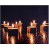 Led obraz na plátne Sviečky 40x50cm oranžovo-čierny