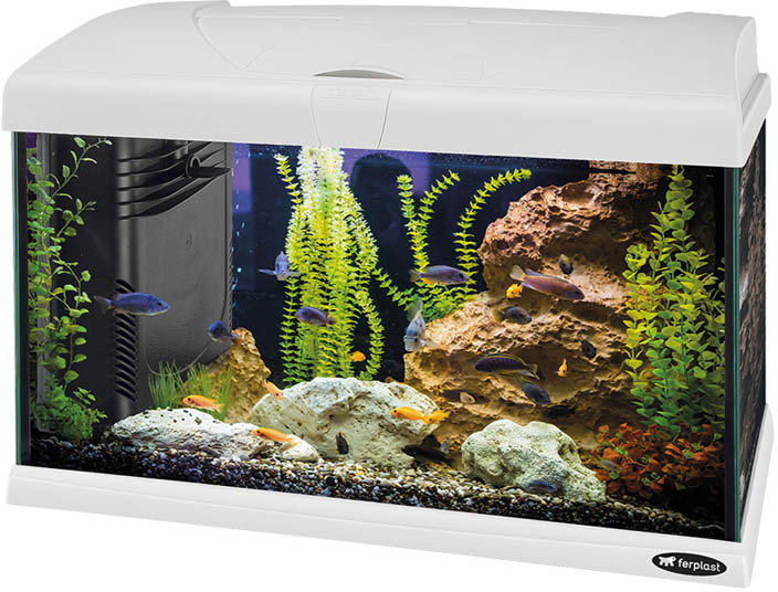 Ferplast Capri 80 LED Akvarijný set biely 80 x 315 x 465 cm 100 l