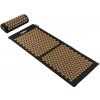 Rebel RBA-6010-GL Akupresúrna masážna podložka + vankúš 110 x 42 cm, čierna a zlatá