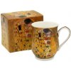 HOME ELEMENTS Porcelánový hrnček Klimt Bozk zlatý 350 ml