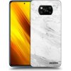 Picasee silikónový čierny obal pre Xiaomi Poco X3 - White marble