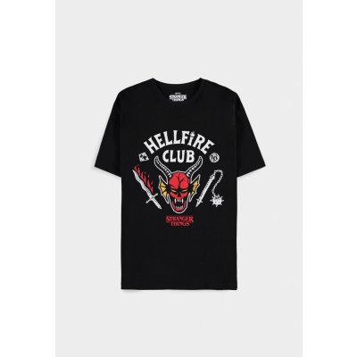 Stranger Things - Hellfire Club - Men's Short Sleeved T-shirt Velikost: M, Barva: Black