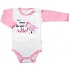 Body dlhý rukáv s vtipným textom Baby Nellys Já jsem TEN DŮVOD našeho zpoždění holka