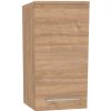 Mereo, Mereo Bino kúpeľňová skrinka horná 63 cm, pravá, Multidecor, Light Select Walnut, MER-CN696LSW1