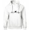 Shiba-Inu EKG - Oversized mikina dámská Moon - kratšia + širšia - S ( Biela )