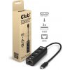 Club3D Dokovací stanice USB-C 4v1, 3xUSB, 1xRJ45, černá