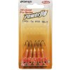 6ks - Jigová Hlavička Berkley PowerJig All-round Pro Fluorescent Orange/Yellow Velikost 1