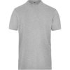James & Nicholson Tričko JN 1802 Solid, elastické, z bio bavlny, krátký rukáv, pánské COT02180203401-grey heathe S Melír šedá