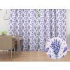 Biante Dekoračný záves PML-055 Levandule a srdcia na bielom 145x140 cm