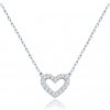 MINET JMG0283WSN42 - Bielo-zlatý náhrdelník srdce s bielym zirkónom Au 585/1000 1,65g
