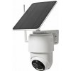 NEDIS IP kamera solární/ venkovní/ IP65/ Wi-Fi/ 1080p/ PIR senzor/ USB-C/ microSD/Android/ iOS/ bílá + solární panel (WIFICBO50WT)