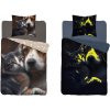 Posteľné obliečky Mačiatko a šteniatko najlepší priatelia svietiace v tme III