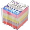 DONAU Bloček kocka nelepená 83x83x75mm pastelové farby číra škatuľka