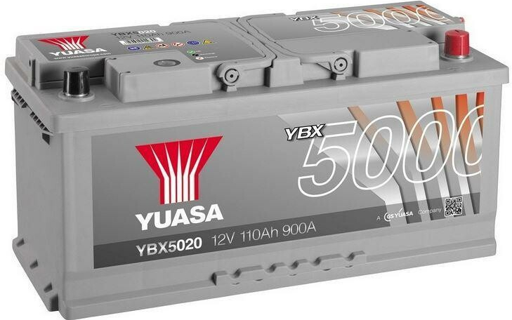 Výkonná autobatéria Yuasa YBX5000 zaručuje spoľahlivý štart aj v chladnom počasí.