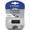 Verbatim USB flash disk, USB 3.0 (3.2 Gen 1), 128GB, PinStripe, Store N Go, čierny, 49319, USB A, s výsuvným konektorom