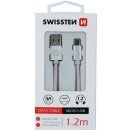 Swissten 71522203 USB - microUSB, 1,2m, stříbrný