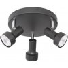 Rabalux 5324 prisadené stropné bodové svietidlo Konrad 3X50W | GU10 | IP20 - nastaviteľné, čierna