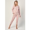 Taro Chloe 2979 long/r S-XL Z24 dámske pyžamo pudrově růžová S